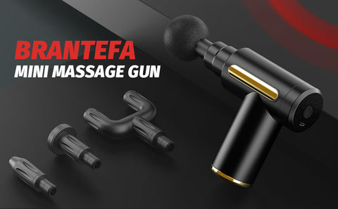 Massage Gun, Small Travel Massage Gun, Massage Gun Deep Tissue, Percussion Handheld Portable Muscle Massager Tool for Full Body Pain Relief, Ideal Gifts for Men, Women(Black)