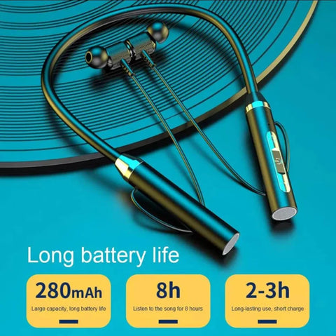 NECKBAND Bluetooth Wireless Earphones with Free Cable