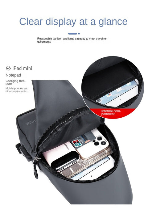 Men's Chest Bag Casual Backpack Sports Function Oblique Shoulder Fashion Tactical Single Crossbody