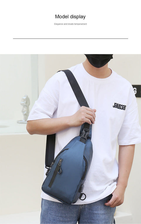 Men's Chest Bag Casual Backpack Sports Function Oblique Shoulder Fashion Tactical Single Crossbody