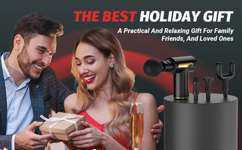 Massage Gun, Small Travel Massage Gun, Massage Gun Deep Tissue, Percussion Handheld Portable Muscle Massager Tool for Full Body Pain Relief, Ideal Gifts for Men, Women(Black)