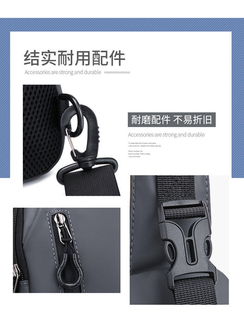 Men's Chest Bag Casual Backpack Sports Function Oblique Shoulder Fashion Tactical Single Crossbody