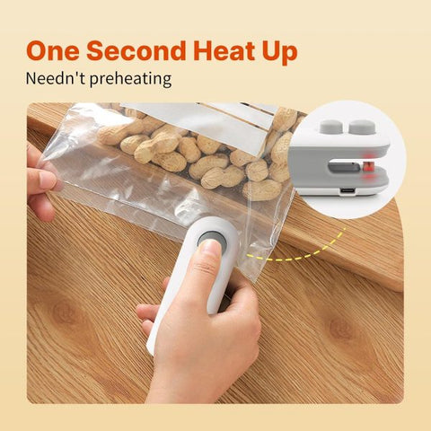 HeatMate  2-in-1 Mini Sealing & Cutting Machine – USB Rechargeable (Random Color)