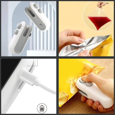 HeatMate  2-in-1 Mini Sealing & Cutting Machine – USB Rechargeable (Random Color)