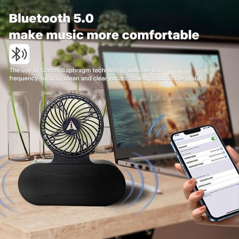 BreezeBeats – Solar Fan Bluetooth Speaker with Flashlight & FM Radio