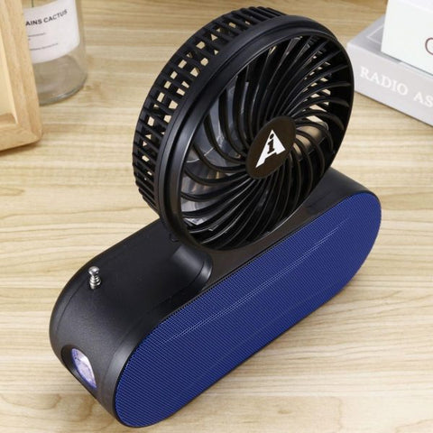 BreezeBeats – Solar Fan Bluetooth Speaker with Flashlight & FM Radio