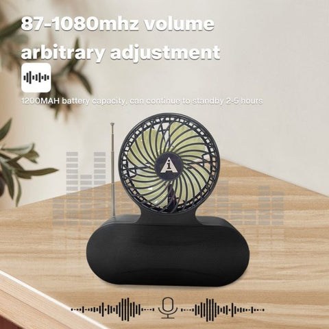 BreezeBeats – Solar Fan Bluetooth Speaker with Flashlight & FM Radio
